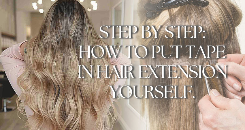 Step By Step Guide: How To Put Tape In Hair Extensions Yourself!