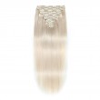 Clip In Hair Extensions Remy Hair Color #1001 (100g)