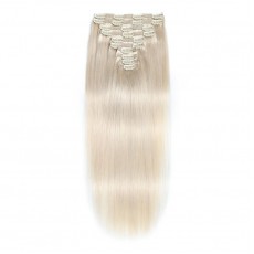 Clip In Hair Extensions Remy Hair Color #1001 (100g)