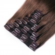 Clip In Hair Extensions Remy Hair Chocolate Brown #4 (100g)