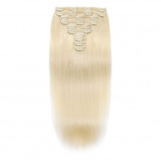 Clip In Hair Extensions Remy Hair Ash Blonde #60 (100g)