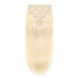 Clip In Hair Extensions Remy Hair Beach Blonde #613 (100g)