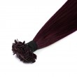 Flat Tip Hair Extensions Remy Hair Wine Red #99j (100g)