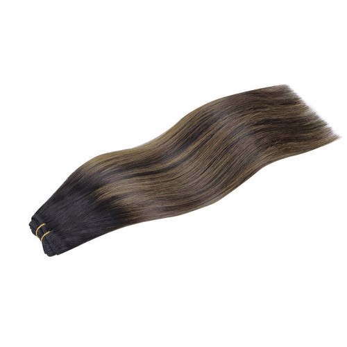 Machine Hair Wefts Remy Hair Color #T1B-P6-1B