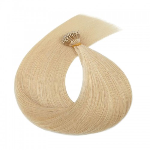 Nano Ring Hair Extensions Remy Hair Blonde #613 (100g)