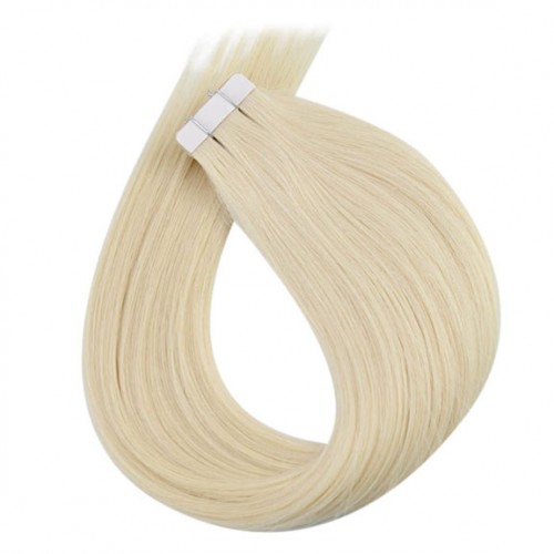Tape In Hair Extensions Remy Hair Ash Blonde #60 (40pcs/100g)