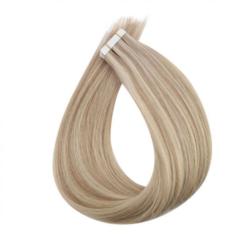 Tape In Hair Extensions Remy Hair Color #P18-613 (40pcs/100g)