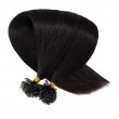 U/Nail Tip Hair Extensions Remy Hair Natural Black #1B (100g)