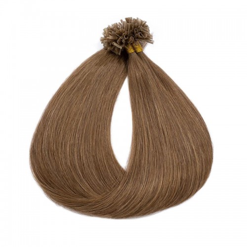 U/Nail Tip Hair Extensions Remy Hair Color #6 (100g)