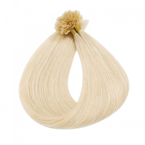 U/Nail Tip Hair Extensions Remy Hair Ash Blonde #60 (100g)