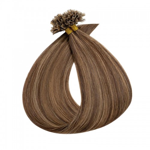 U/Nail Tip Hair Extensions Remy Hair Color #P4-27 (100g)